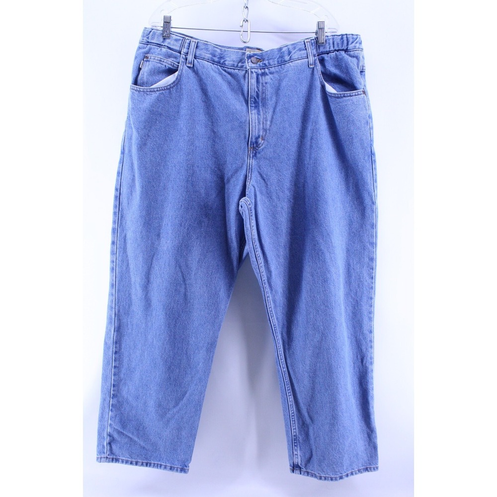 LL Bean Men's Medium‎ Wash Comfort Waist 100% Cotton Jeans 42x29